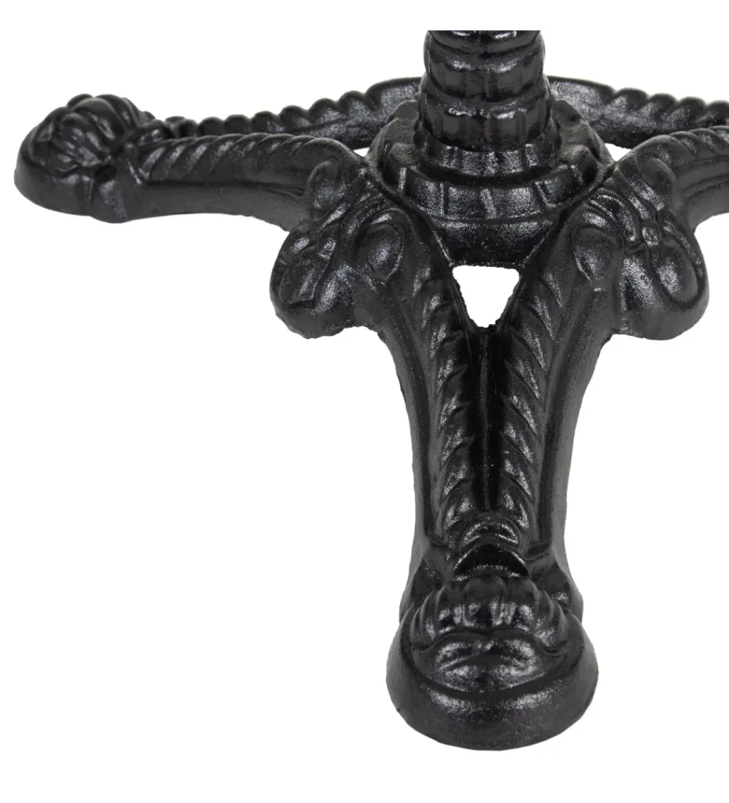 Zona-Design Stół AUESON 110 cm czarny blat w optyce marmuru