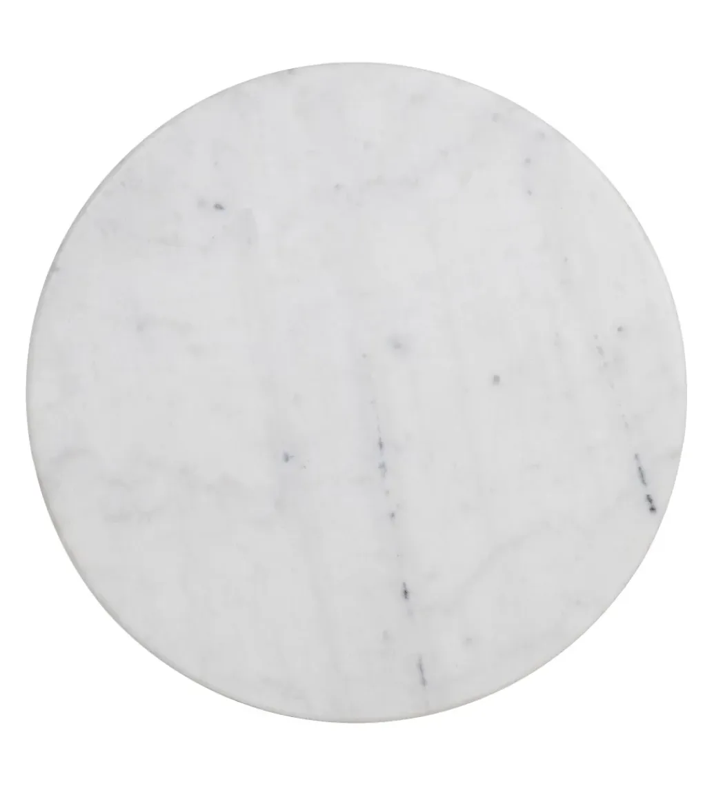Zona-Design Stół AUESON 110 cm czarny blat w optyce marmuru