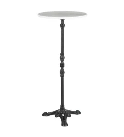 Zona-Design Stół AUESON 110 cm czarny blat w optyce marmuru