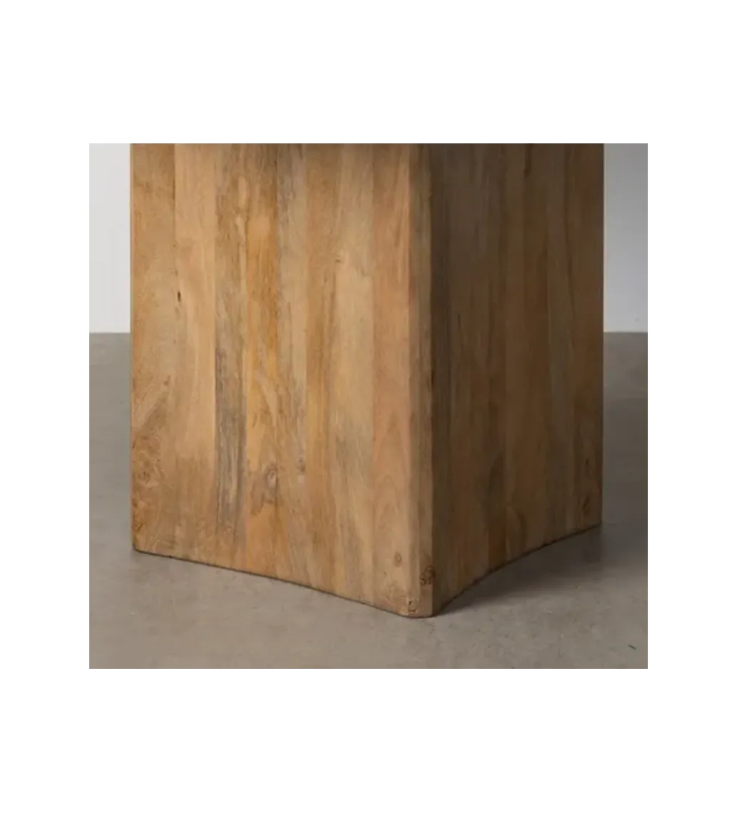 Zona-Design Stół AUXY 115 cm drewno mango marmur