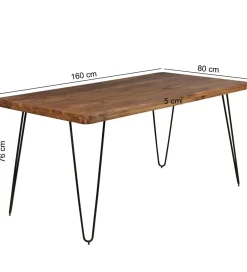 WOHNLING, GERMANY Stół BAGLI 160 cm drewno sheesham
