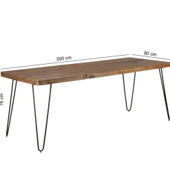 WOHNLING, GERMANY Stół BAGLI 200 cm drewno sheesham