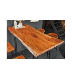 Invicta Interior - przedsprzedaż Stół barowy ARKTYKA 140 cm drewno akacja