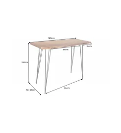 Invicta Interior - przedsprzedaż Stół barowy ARKTYKA 140 cm drewno akacja