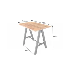 Invicta Interior Stół barowy ARKTYKA Mammut 120 cm drewno akacja