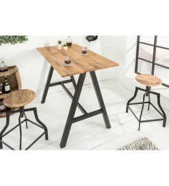 Invicta Interior - przedsprzedaż Stół barowy Castle 120 cm drewno dąb dziki