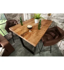 Invicta Interior Stół barowy Iron Craft 120 cm drewno Mango