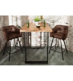 Invicta Interior Stół barowy Iron Craft 120 cm drewno Mango