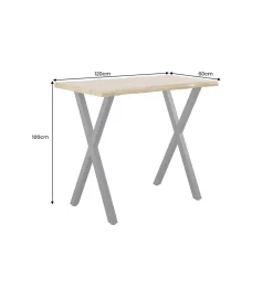 Invicta Interior Stół barowy WILD 120 cm wygląd naturalnego dębu