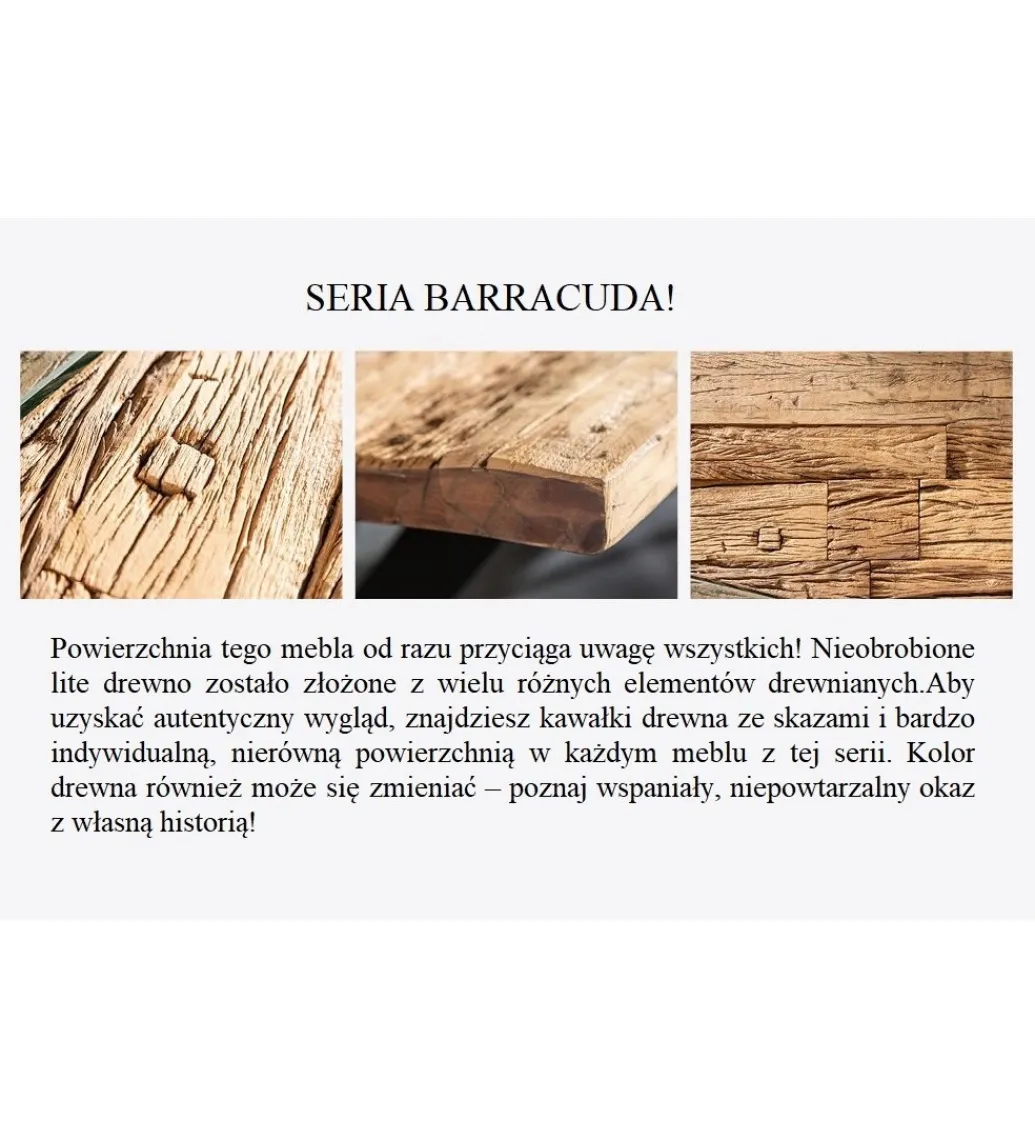 Invicta Interior Stół Barracuda X 220 cm drewno teak