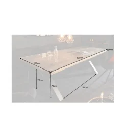 Invicta Interior Stół Barracuda X 220 cm drewno teak
