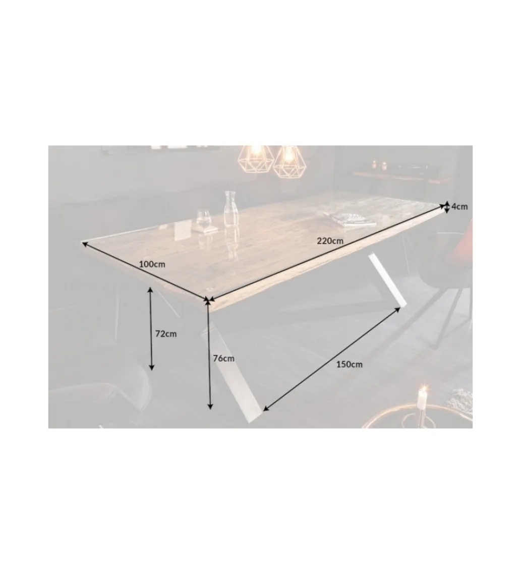 Invicta Interior Stół Barracuda X 220 cm drewno teak
