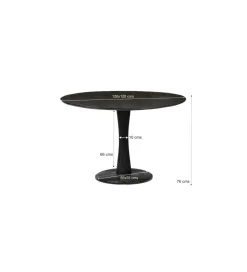 LF-Design Stół BRAX Vivan 120 cm drewno mango czarny