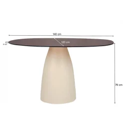 LF-Design Stół Brix Mylon 140 cm Kość Słoniowa