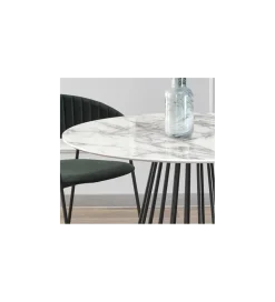 Halmar Stół BRODWAY 110 cm w optyce białego marmuru
