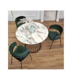Halmar Stół BRODWAY 110 cm w optyce białego marmuru
