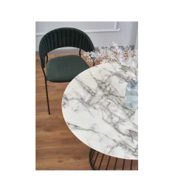 Halmar Stół BRODWAY 110 cm w optyce białego marmuru