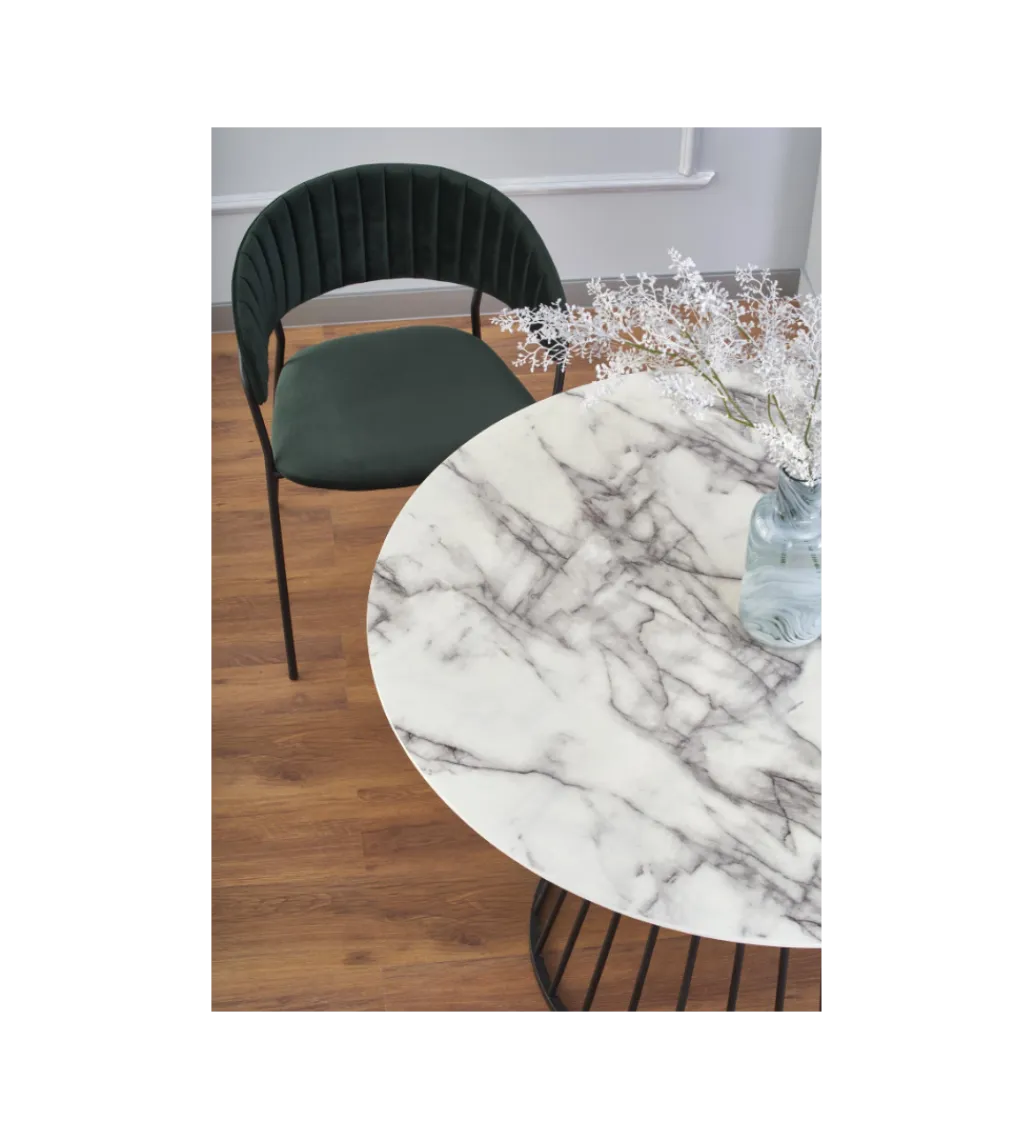 Halmar Stół BRODWAY 110 cm w optyce białego marmuru