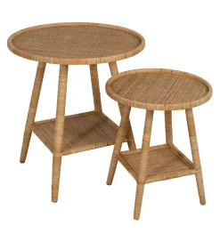 Zona-Design Stół BYMYS 45 cm ratan naturalny