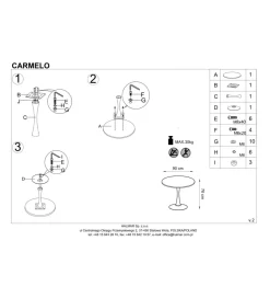 Halmar Stół CARMELO 100 cm w kolorze orzecha