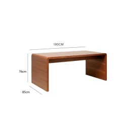 KARE Stół CLUB WALNUT 180 x 85 cm naturalny