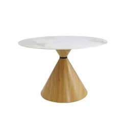 KARE Stół CONO 120 cm ceramika naturalny