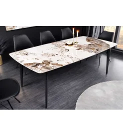 Invicta Interior Stół DYLAN 160 cm ceramika w optyce marmuru