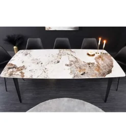 Invicta Interior Stół DYLAN 160 cm ceramika w optyce marmuru
