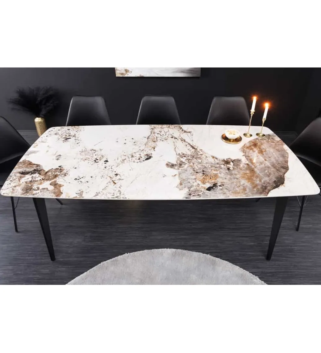 Invicta Interior Stół DYLAN 160 cm ceramika w optyce marmuru
