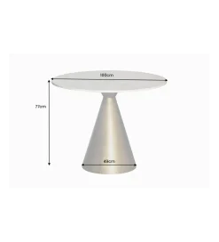 Invicta Interior Stół ELEGANCIA 100 cm biały marmuru