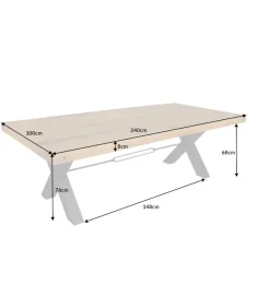 Invicta Interior Stół FACTORY 240 cm drewno sosna