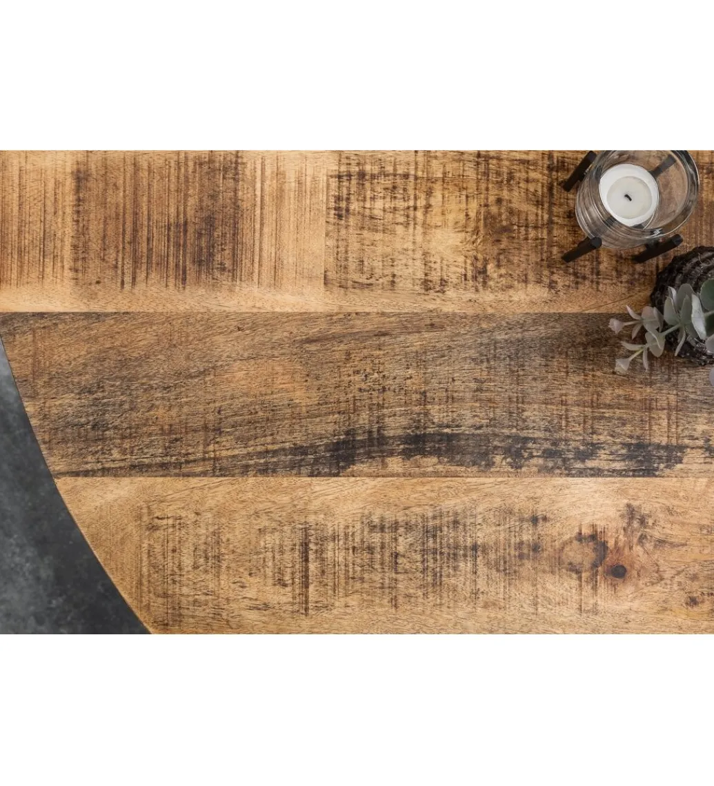 Invicta Interior Stół Factory Iron Craft 120 cm drewno Mango