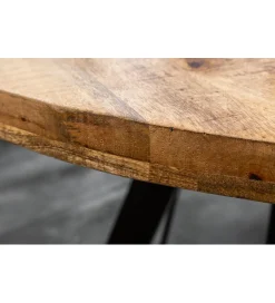 Invicta Interior Stół Factory Iron Craft 120 cm drewno Mango