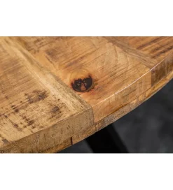 Invicta Interior Stół Factory Iron Craft 120 cm drewno Mango