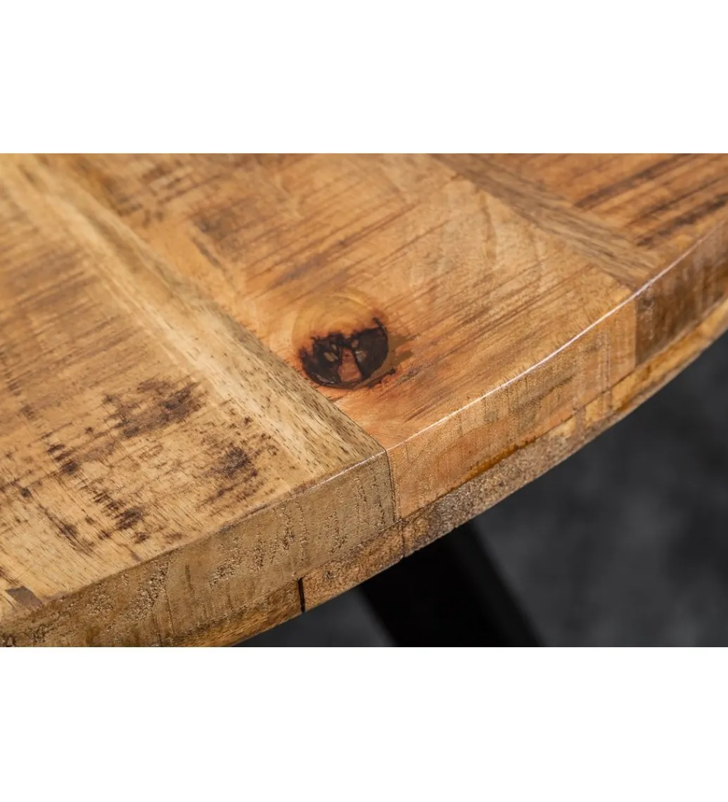 Invicta Interior Stół Factory Iron Craft 120 cm drewno Mango