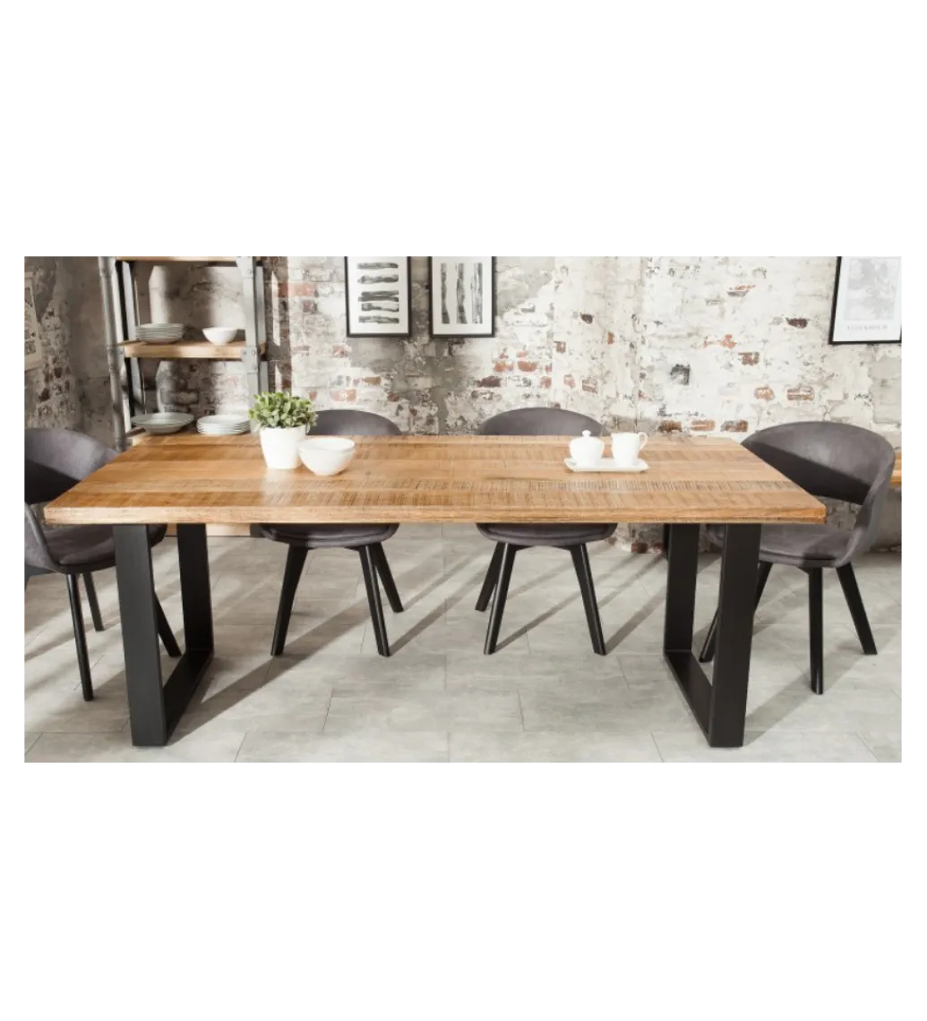 Invicta Interior Stół Factory Iron Craft 200 cm drewno Mango