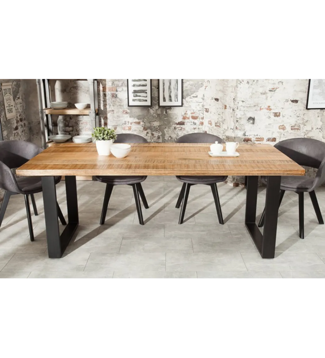 Invicta Interior Stół Factory Iron Craft 200 cm drewno Mango