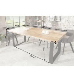 Invicta Interior Stół Factory Iron Craft 200 cm drewno Mango