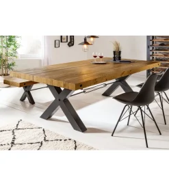 Invicta Interior Stół FACTORY Thor 200 cm drewno sosna brąz