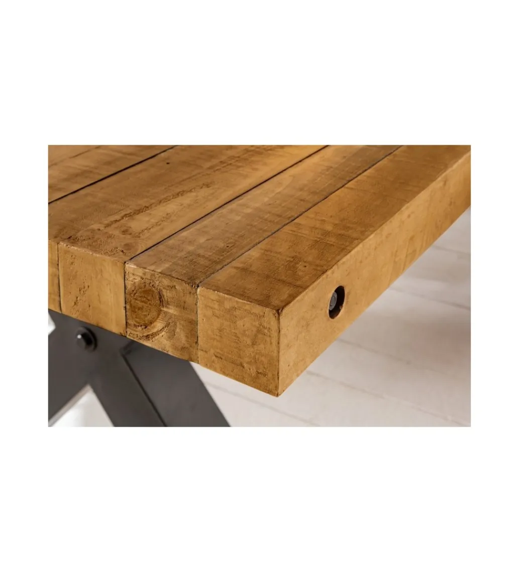 Invicta Interior Stół FACTORY Thor 200 cm drewno sosna brąz