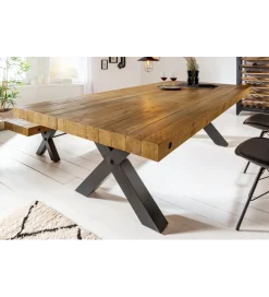 Invicta Interior Stół FACTORY Thor 200 cm drewno sosna brąz