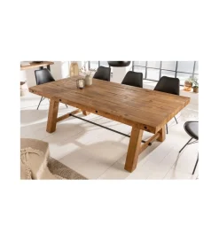 Invicta Interior Stół FINES Finca 165 Cm drewno sosna brąz