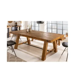 Invicta Interior Stół FINES Finca 165 Cm drewno sosna brąz