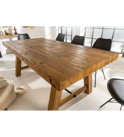 Invicta Interior Stół FINES Finca 165 Cm drewno sosna brąz