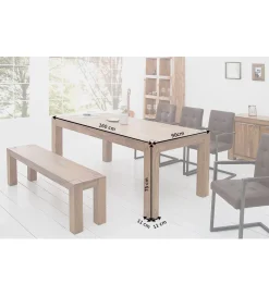 Invicta Interior Stół FINICE Makassar 160 cm drewno Sheesham