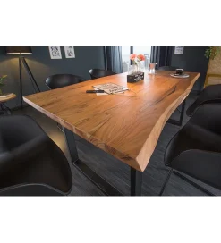 Invicta Interior Stół FOKKER ARKTYKA ART Mammut 180 Cm drewno Dzika Akacja