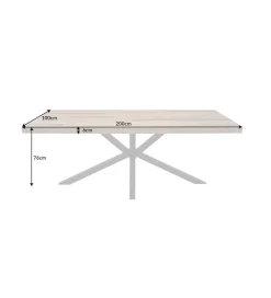 Invicta Interior Stół GALAXIE 200 cm drewno sosny
