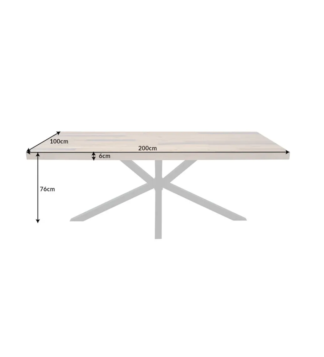 Invicta Interior Stół GALAXIE 200 cm drewno sosny