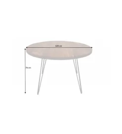 Invicta Interior Stół GEDREZ 120 cm drewno akacja