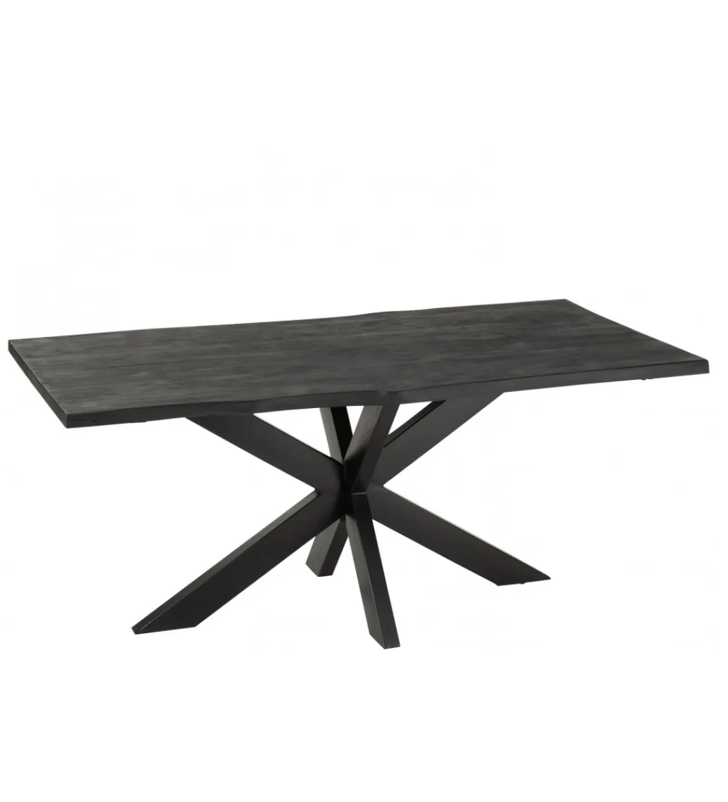 J-Line Stół GERARD 180 cm drewno mango czarny